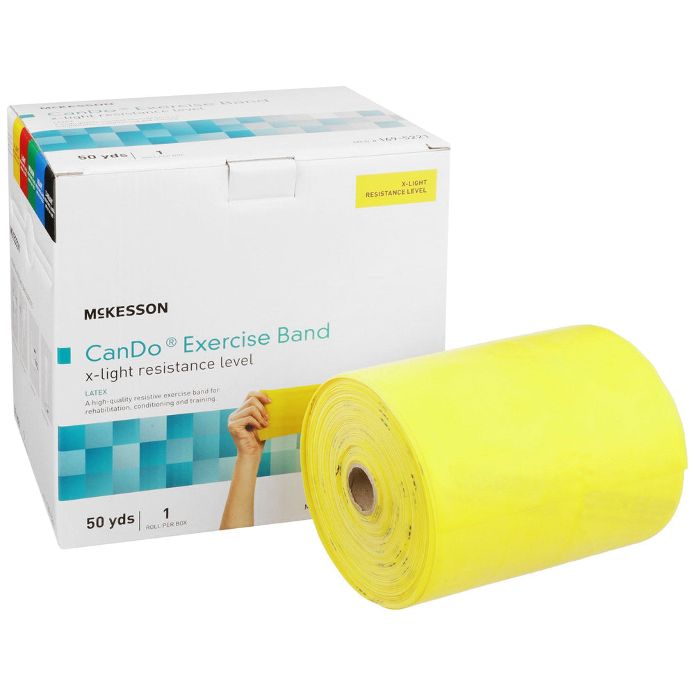 McKesson, Exercise Band Yellow 5 Inch X 50 Yard X-Light Resistance 169-5221, 5 Inch x 50 Yard
