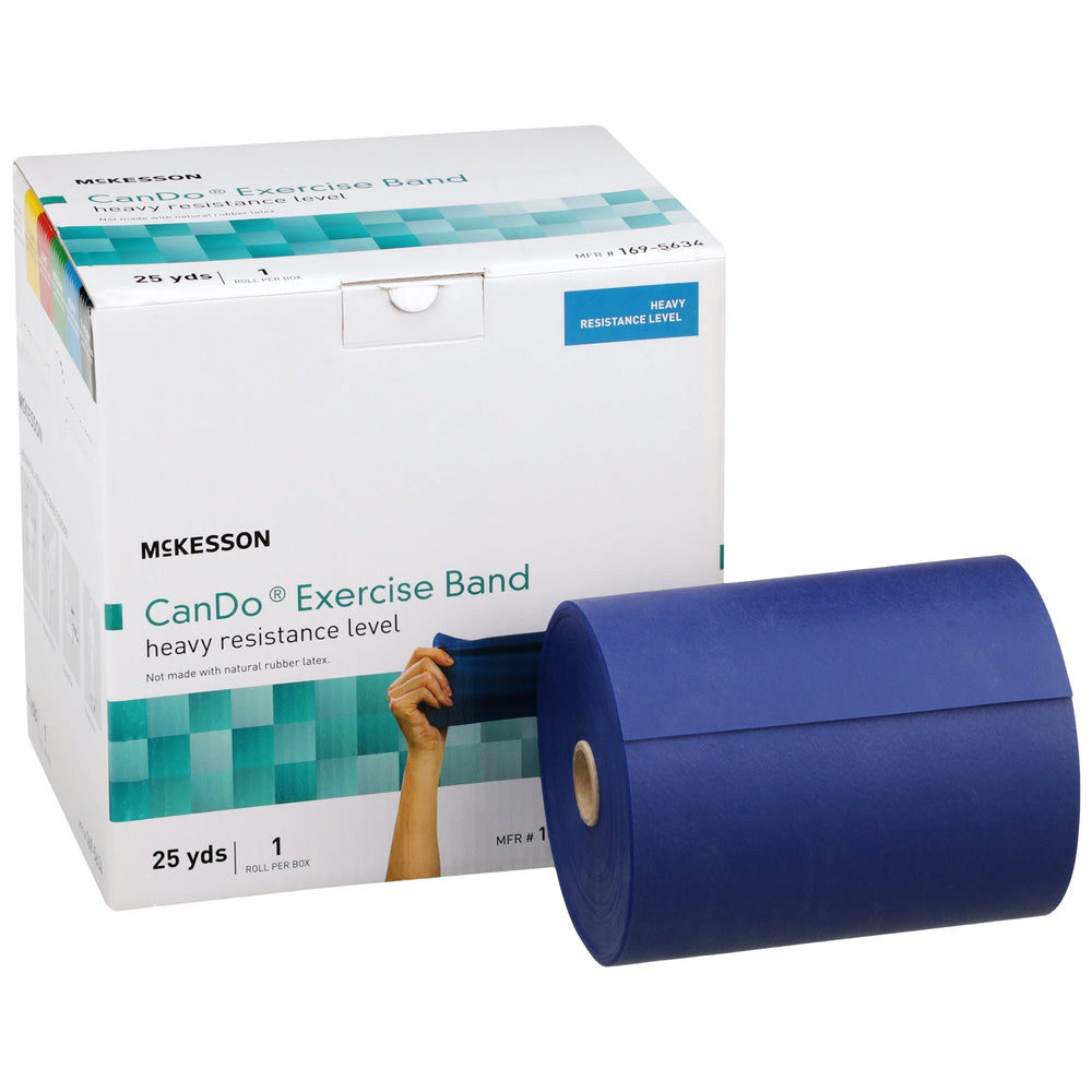 McKesson, Exercise Resistance Band Blue 5 Inch X 25 Yard Heavy Resistance