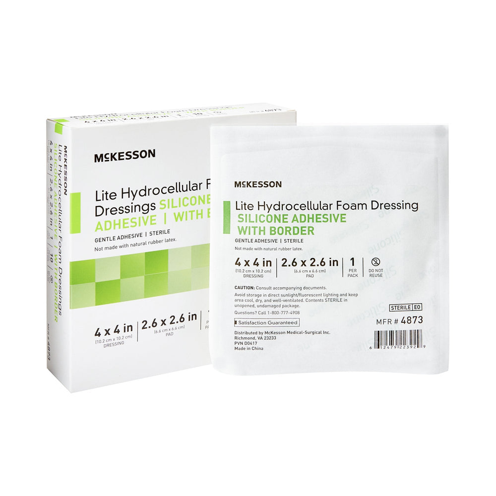 McKesson, Thin Silicone Foam Dressing, Box Of 10
