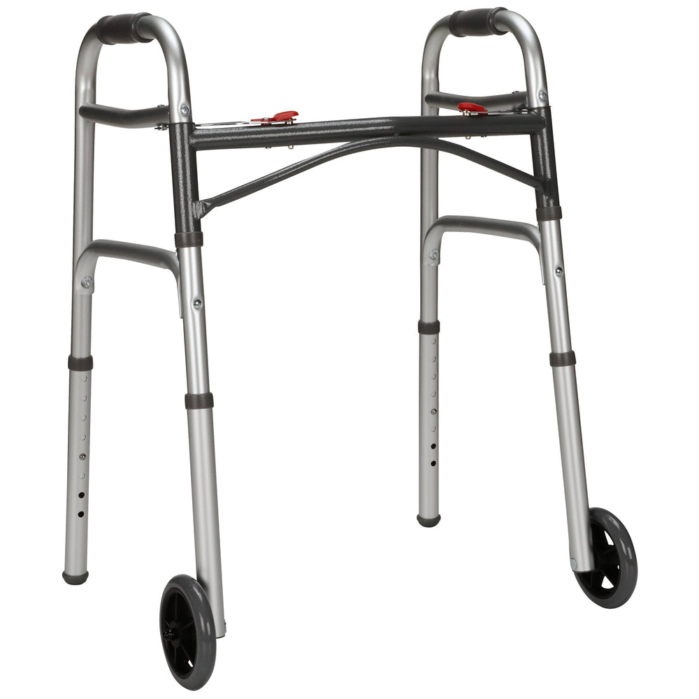 McKesson, Folding Walker Adjustable Height McKesson Aluminum Frame 350 lbs. Weight Capacity 25 to 32-1/4 Inch, Count of 1