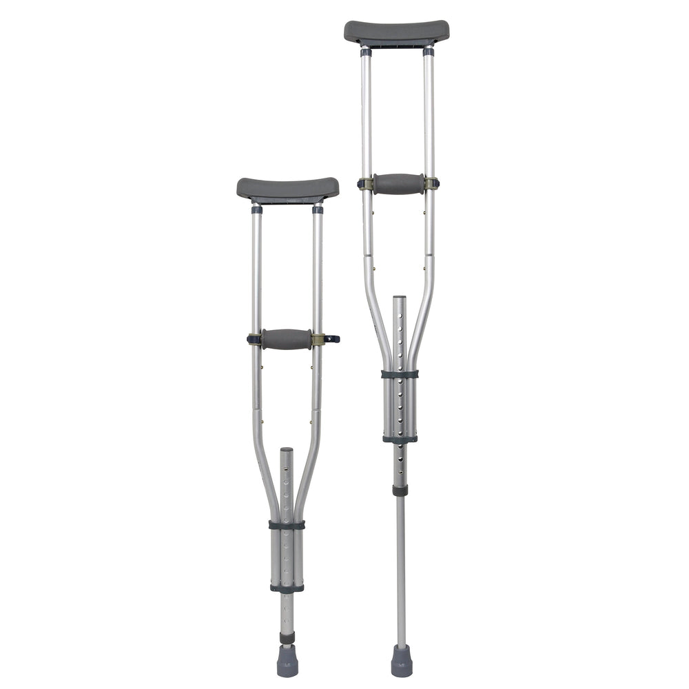 McKesson, Underarm Crutches McKesson Aluminum Frame Youth / Adult / Tall Adult 300 lbs. Weight Capacity Push B, Box Of 1
