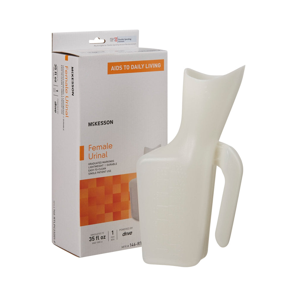McKesson, Female Urinal McKesson 32 oz. / 946 mL Without Cover Single Patient Use, Count of 6
