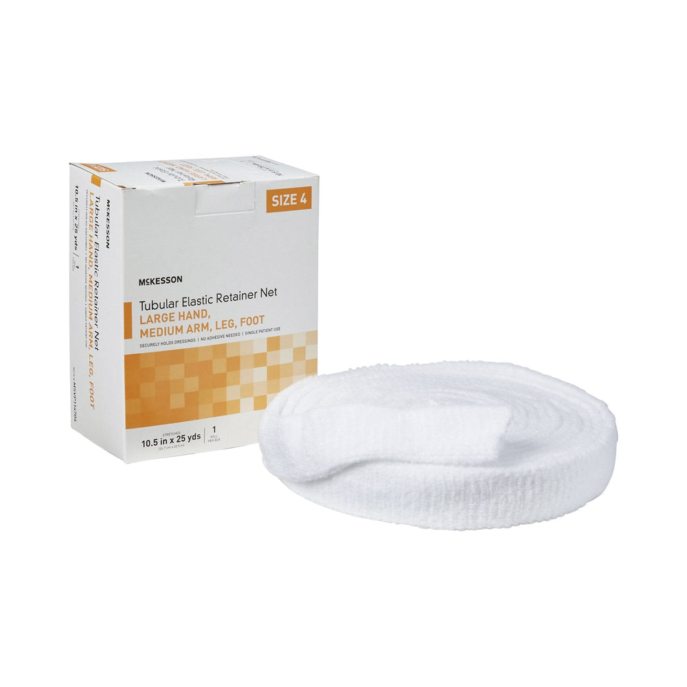 McKesson, Elastic Net Retainer Dressing McKesson Tubular Elastic Size 1 White Finger Toe Wrist NonSterile, Case Of 10