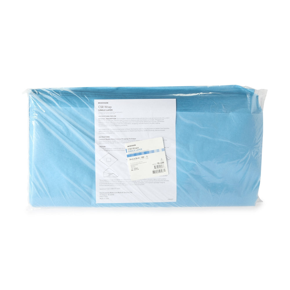 McKesson, Single Layer Sterilization Wrap 24 x 24 Inch, Box Of 1