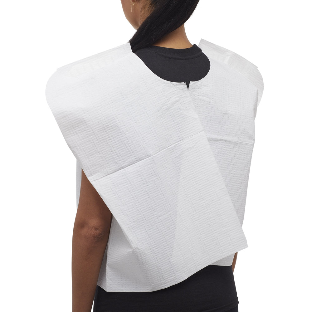McKesson, Exam Cape White Front / Back Opening Without Closure Unisex 18-856, Count of 100