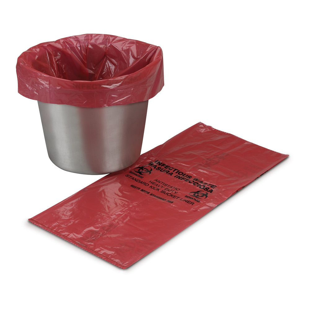 McKesson, Kick Bucket Liner McKesson 7 - 10 gal. Red 8 X 12 X 24 Inch, Count of 500