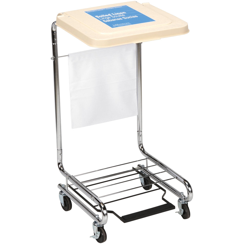 McKesson, Hamper Stand McKesson Soiled Linen Rectangular Opening 30-33 gal Foot Pedal Self-Closing Lid, Count of 1
