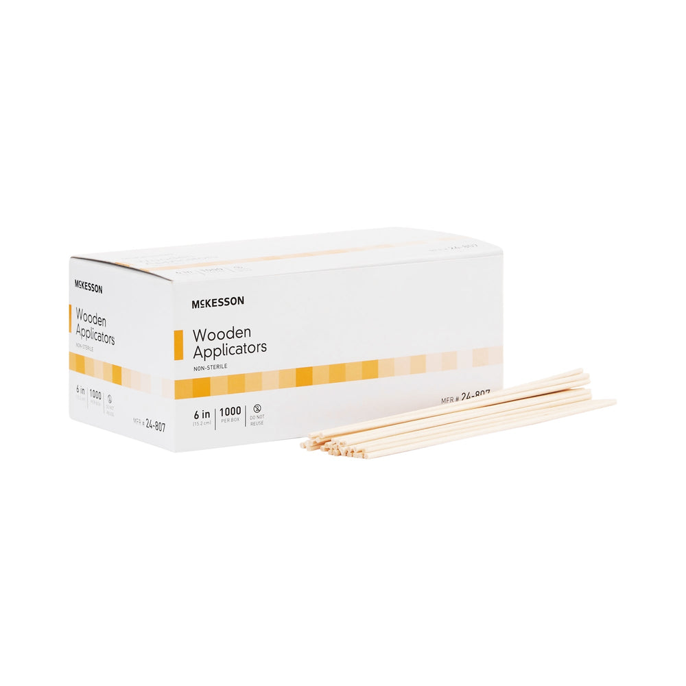 McKesson, Applicator Stick McKesson Without Tip Wood Shaft 6 Inch NonSterile 1000 per Pack