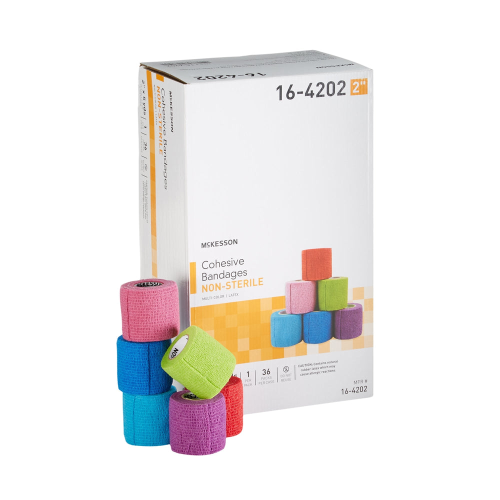 McKesson, Cohesive Bandage 2 Inch X 5 Yard Self-adherent Closure 16-4202, Case Of 36