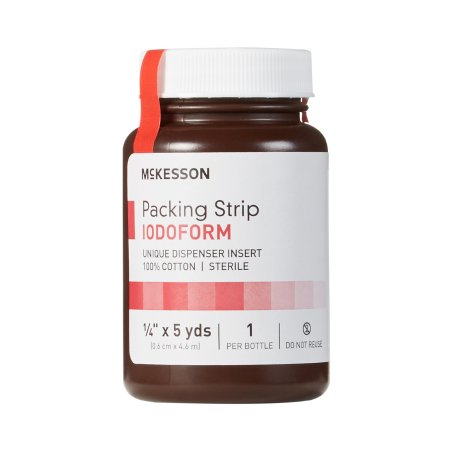 McKesson, Wound Packing Strip Iodoform 1/4 Inch X 5 Yard Sterile Antiseptic, Count of 12