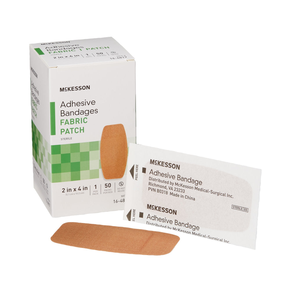 McKesson, Adhesive Strip 2 X 4 Inch Tan Sterile, Case Of 24