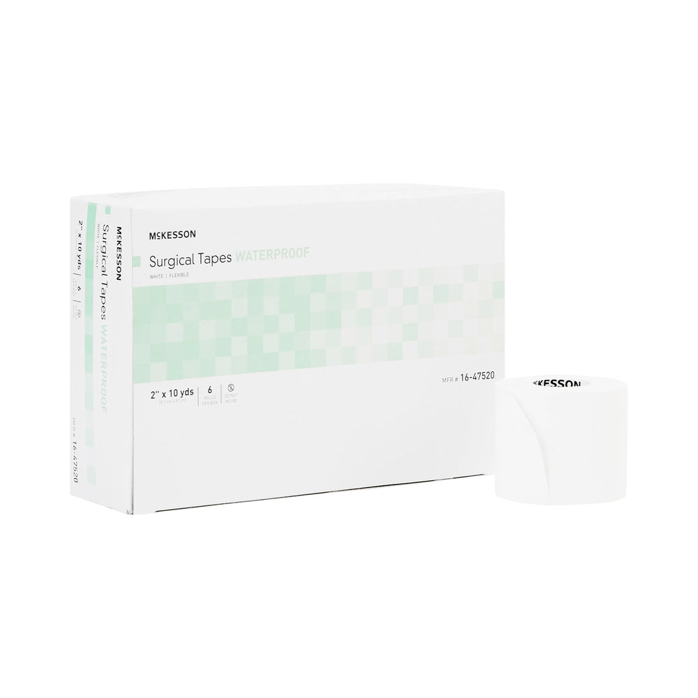 McKesson, Medical Tape McKesson Waterproof 2 Inch X 10 Yard White NonSterile, Box Of 6