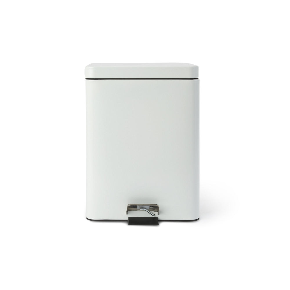 McKesson, Trash Can with Plastic Liner McKesson 20 Quart Square White Steel Step On, Count of 1