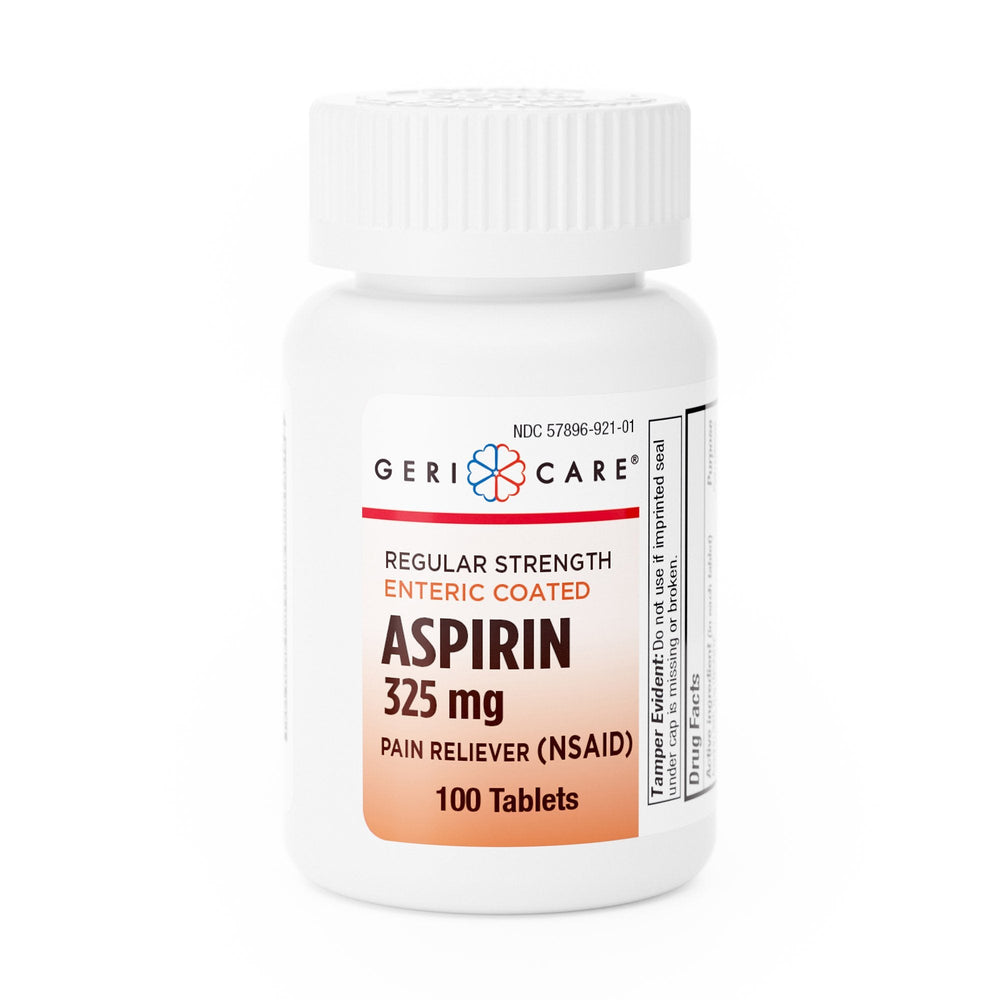 McKesson, Pain Relief Geri-Care 325 mg Strength Aspirin Tablet 100 per Bottle, Count of 12