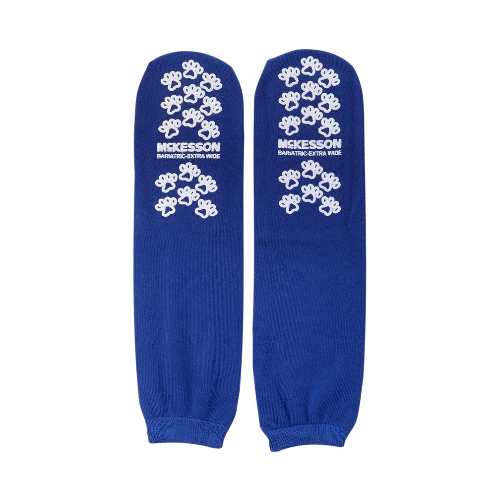 McKesson, Slipper Socks Unisex Adult Bariatric X-Wide Double Tread 40-1099-001, Count of 48