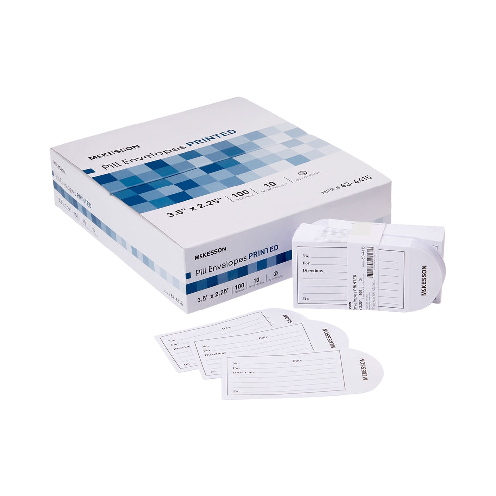 McKesson, Pill Envelope McKesson White 2-1/4 X 3-1/2 Inch, Box Of 10