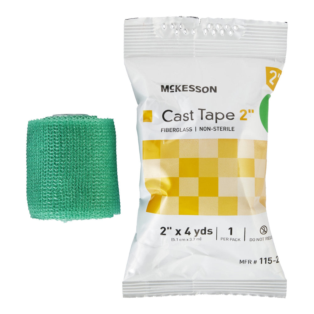 McKesson, Cast Tape McKesson 2 Inch X 12 Foot Fiberglass Green