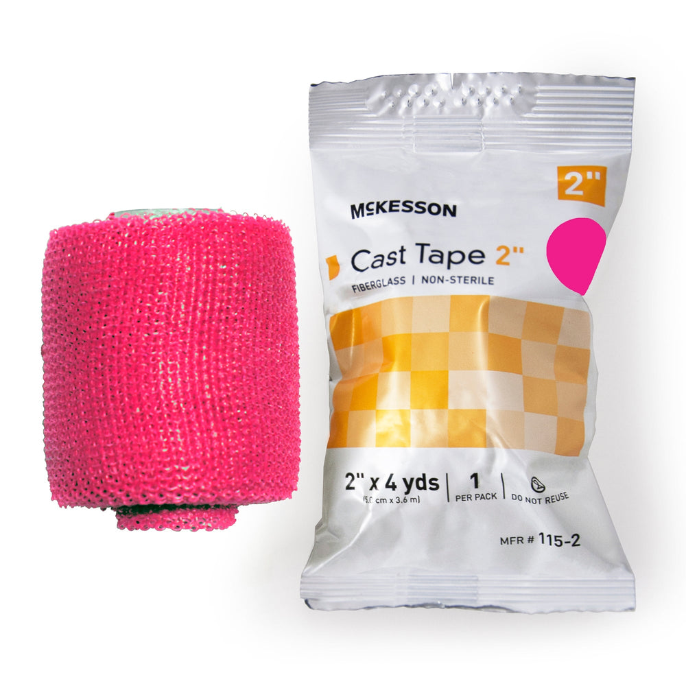 McKesson, Cast Tape 2 Inch X 12 Foot Fiberglass Pink 115-2X, Box Of 10