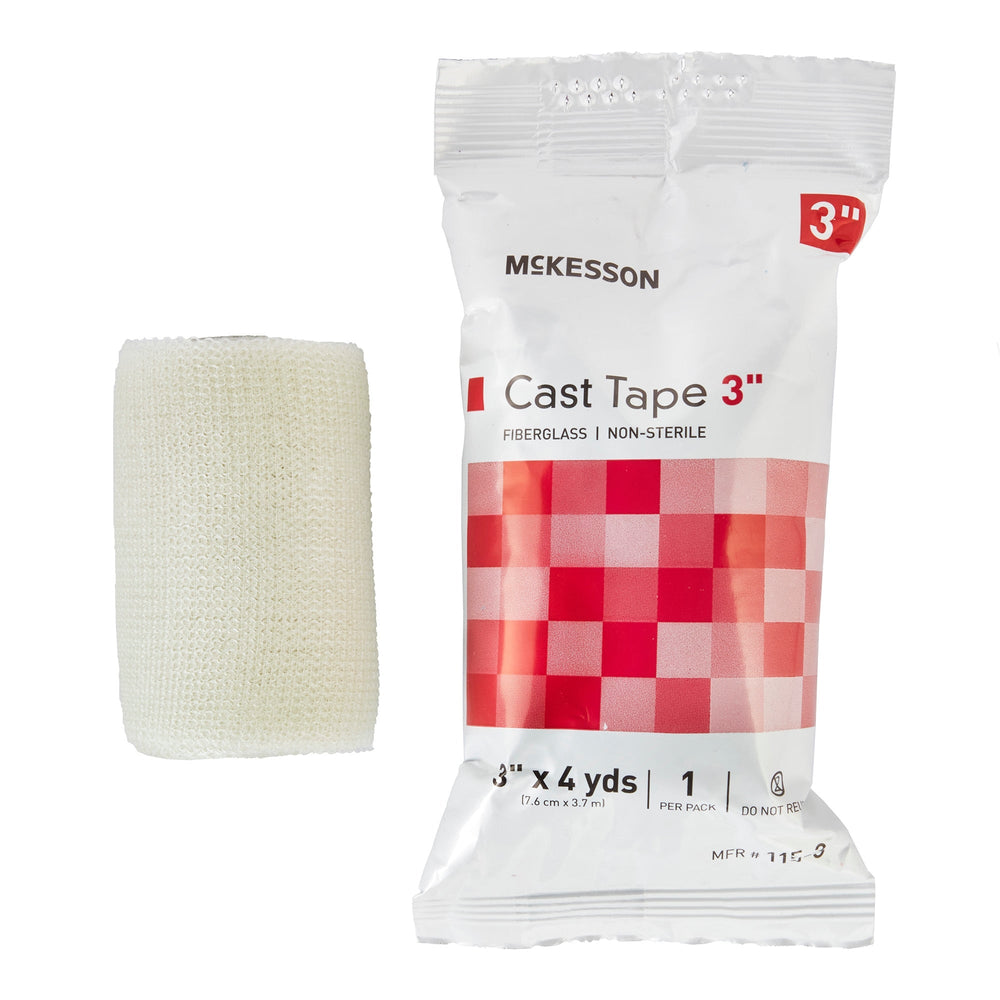 McKesson, Cast Tape 3 Inch X 12 Foot Fiberglass White 115-3, Box Of 10