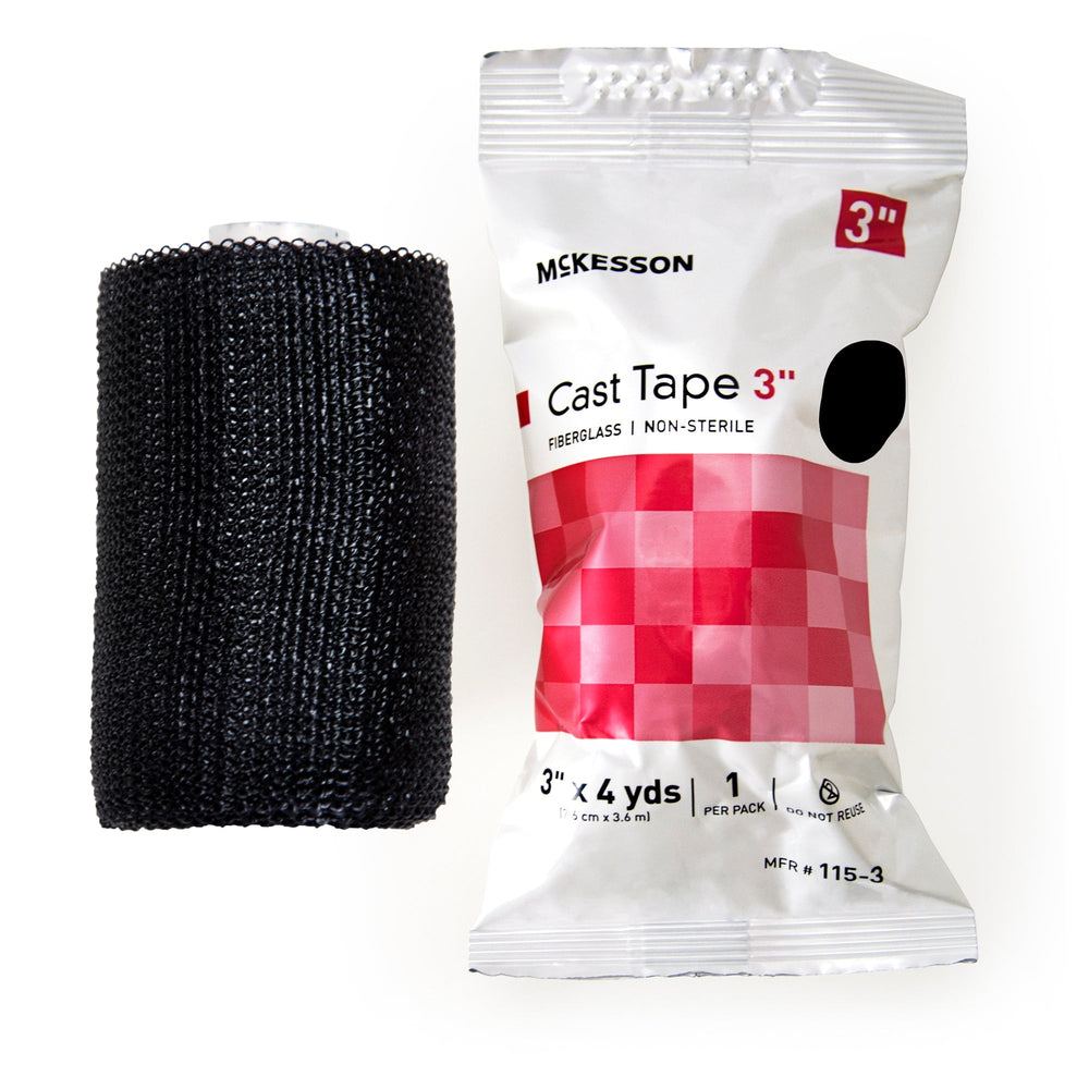 McKesson, Cast Tape McKesson 3 Inch X 12 Foot Fiberglass Black