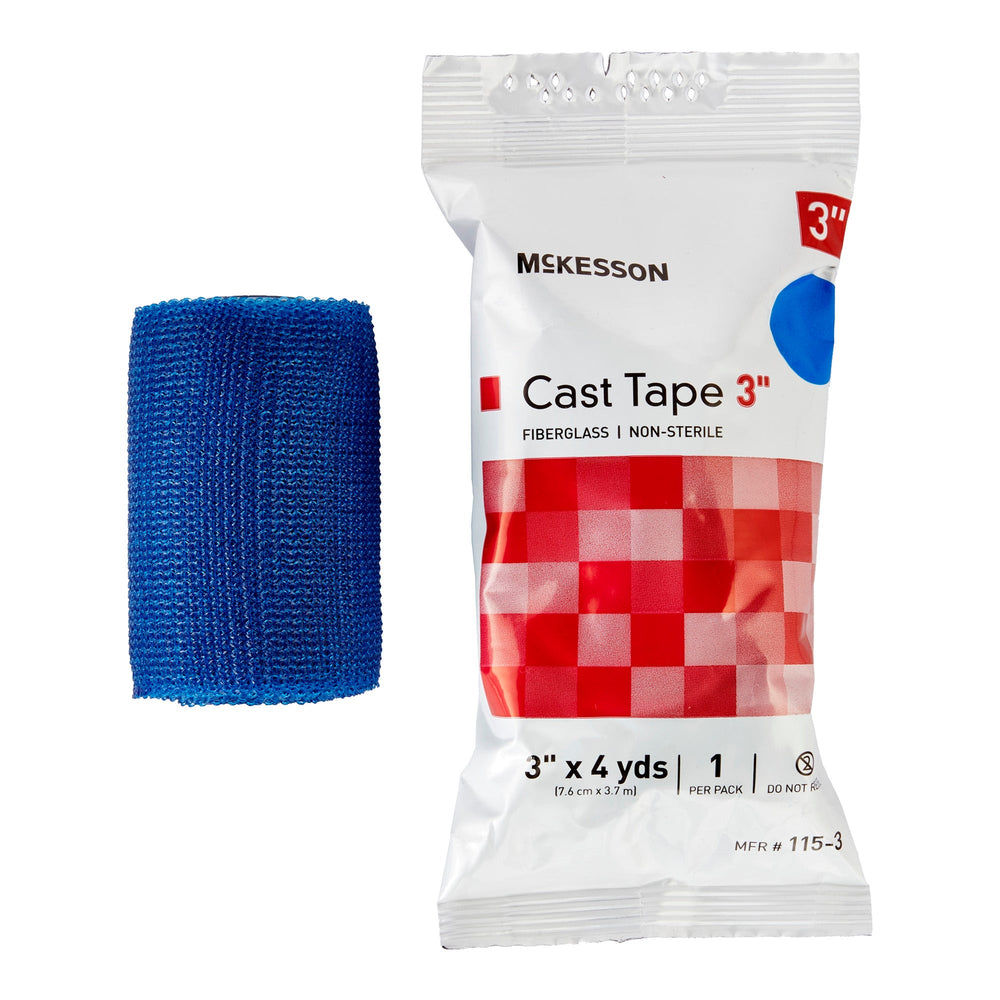 McKesson, Cast Tape 3 Inch X 12 Foot Fiberglass Blue