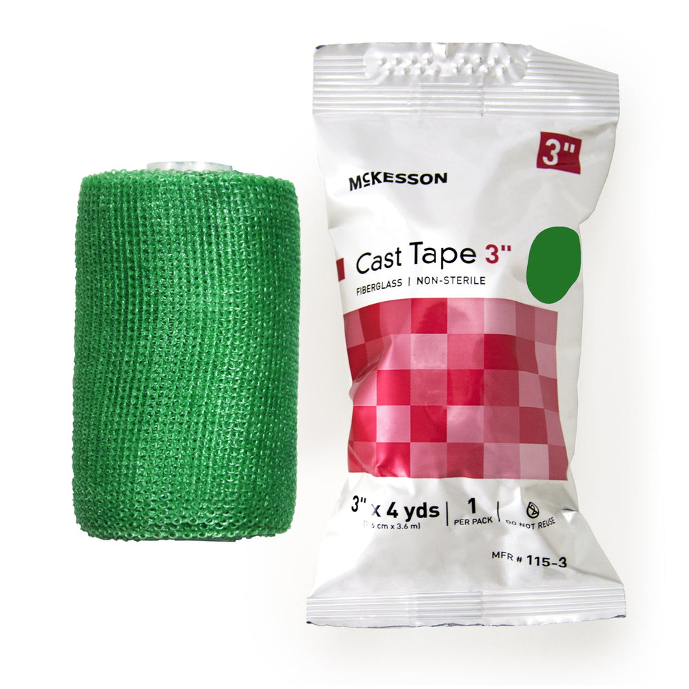 McKesson, Cast Tape McKesson 3 Inch X 12 Foot Fiberglass Green, Box Of 10