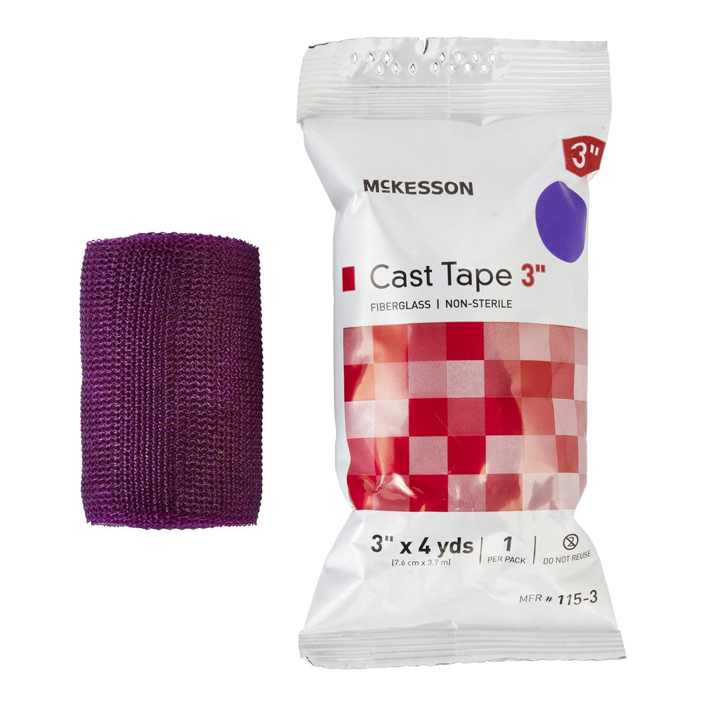 McKesson, Cast Tape McKesson 3 Inch X 12 Foot Fiberglass Purple, Box Of 10