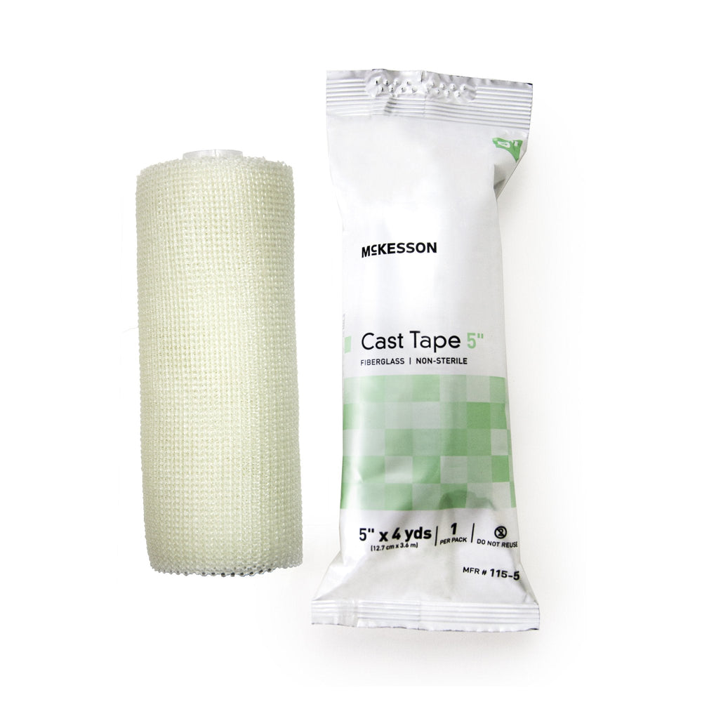 McKesson, Cast Tape 5 Inch X 12 Foot Fiberglass White 115-5, Box Of 10