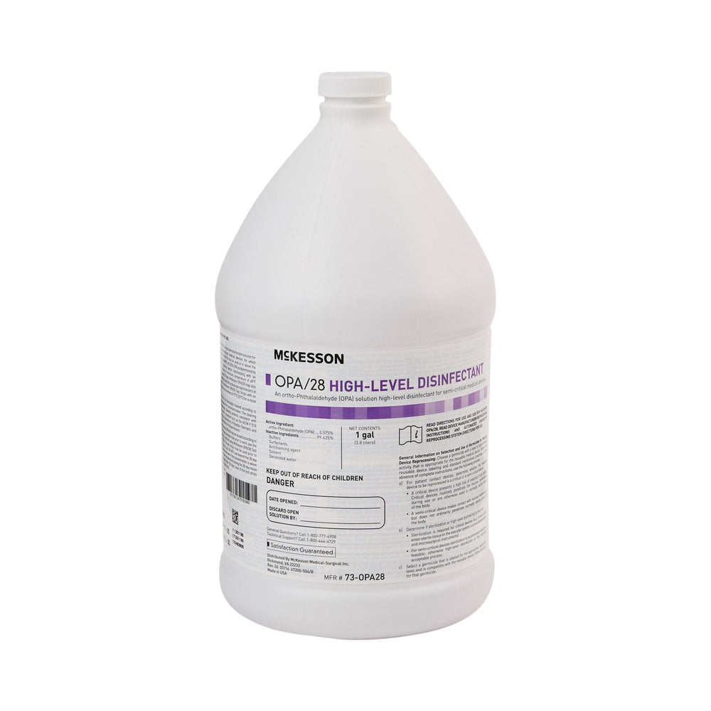 McKesson, OPA High-Level Disinfectant McKesson OPA/28 RTU Liquid 1 gal. Jug Max 28 Day Reuse
