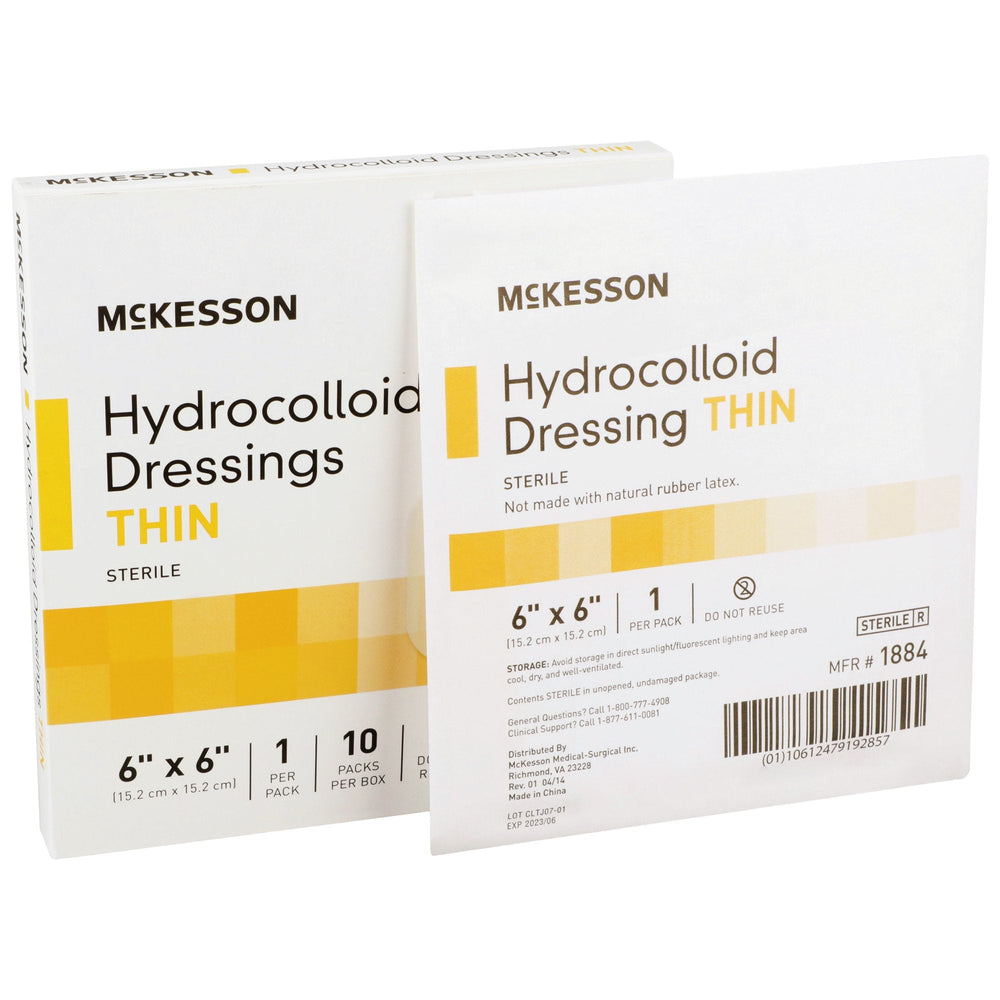 McKesson, Hydrocolloid Dressing 6 X 6 Inch Sterile, Box Of 10