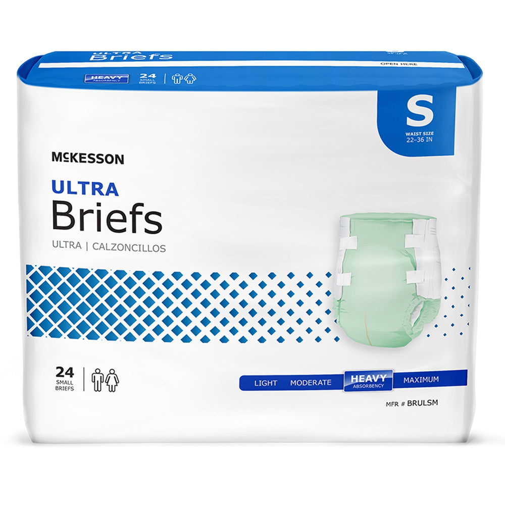 McKesson, Unisex Adult Incontinence Brief Ultra Small Disposable Heavy Absorbency, Count of 4