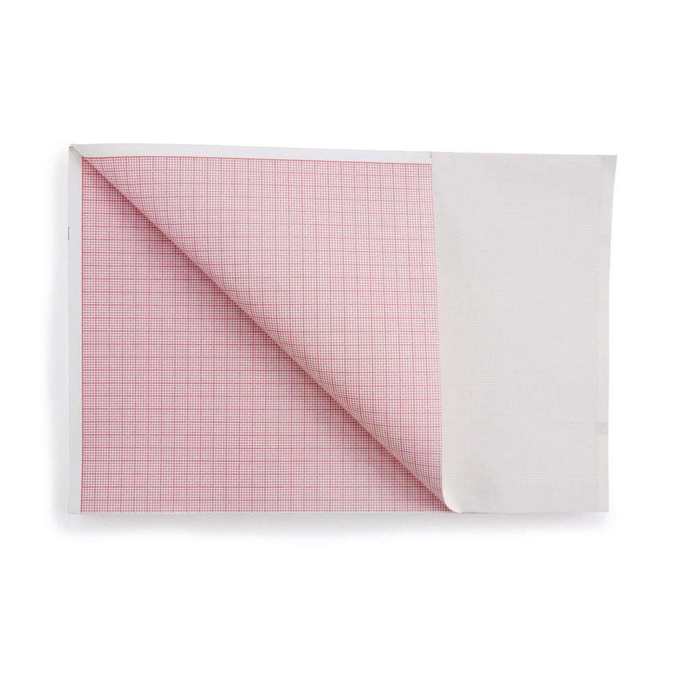 McKesson, Recording Chart Paper Z-Fold Red Grid 26-036869-001, Pack Of 200