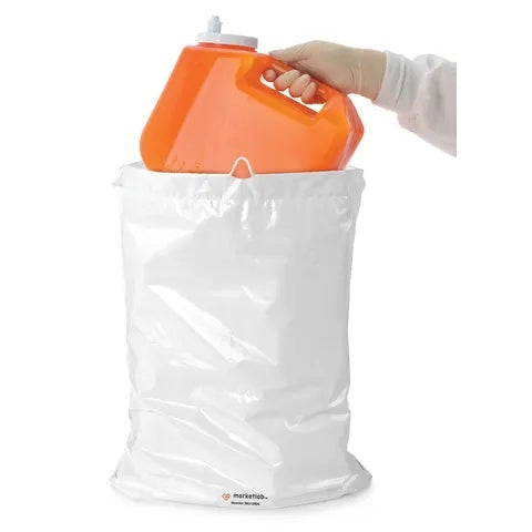 Large Drawstring Specimen Bags • 16"W x 4"D x 18"H