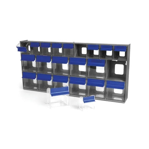 23.625"W Gray Tilt Bin Set • 21 Bins