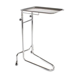 Mayo Stand • Large Tray • Calf Base • Double Post • 21"W x 25"L x 37"-23"H