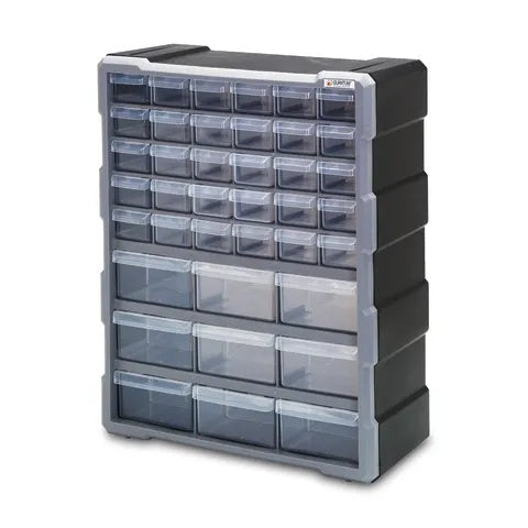 Benchtop Storage, 39 Drawer • 15"W x 6.25"D x 18.75"H