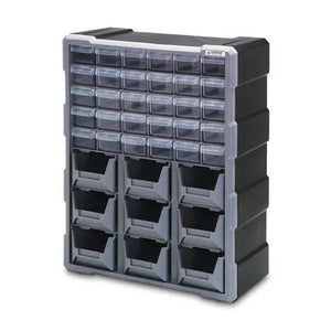 Benchtop Storage, 30 Drawers/9 Bins • 15"W x 6.25"D x 18.75"H