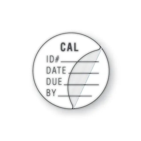 "CAL- ID#" • White • 0.75"W x 0.75"H