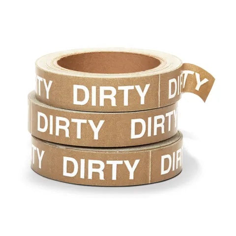 Dirty Label
"Dirty" • Brown • 0.94"H x 100'L