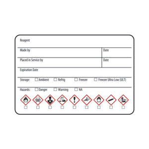 Reagent GHS Label • White • 3"W x 2"H