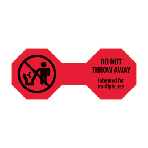 Cord Labels"Do Not Throw Away" • 5"W x 2"H • Red