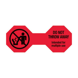 Cord Labels"Do Not Throw Away" • 5"W x 2"H • Red