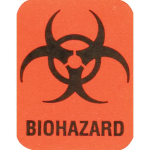 Marketlab Biohazard Warning Labels • Blister Packaging, 0.75" x 1" Biohazard Labels