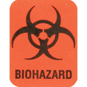 Marketlab Biohazard Warning Labels • Blister Packaging, 0.75" x 1" Biohazard Labels
