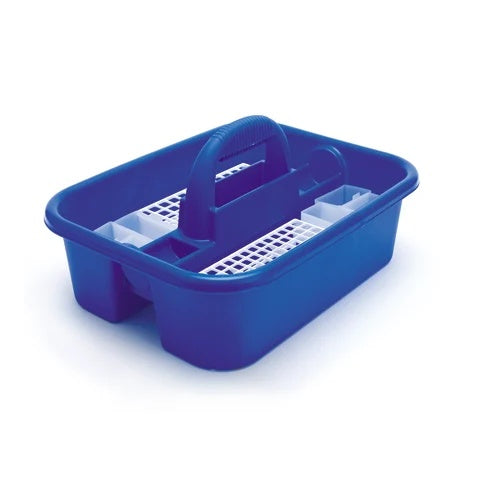 Large Blue Phlebotomy Tote • 13.5"W x 18"L x 7.5"H, With Bin Cups & Tube Racks