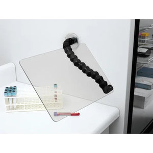 Marketlab Antimicrobial Safety Shield with Gooseneck, Magnetic • 14"L Gooseneck