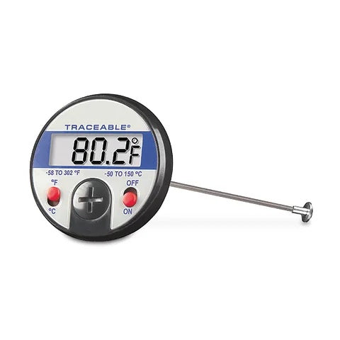 Jumbo-Display Thermometer with 1 Flat-Surface Probe