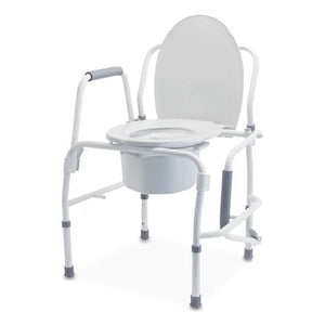 Lumex Silver Collection, Steel Drop-Arm 3-in-1 Commode • 33.15"W x 18.9"L x 18.11"H
