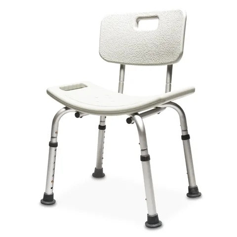 Knock-Down Bath Seat • 20"W x 18"D, With Backrest • 33"H