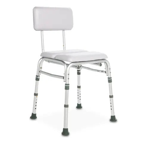 Padded Bath Seat • 35.9"W x 22.5"D x 20"H, Platinum